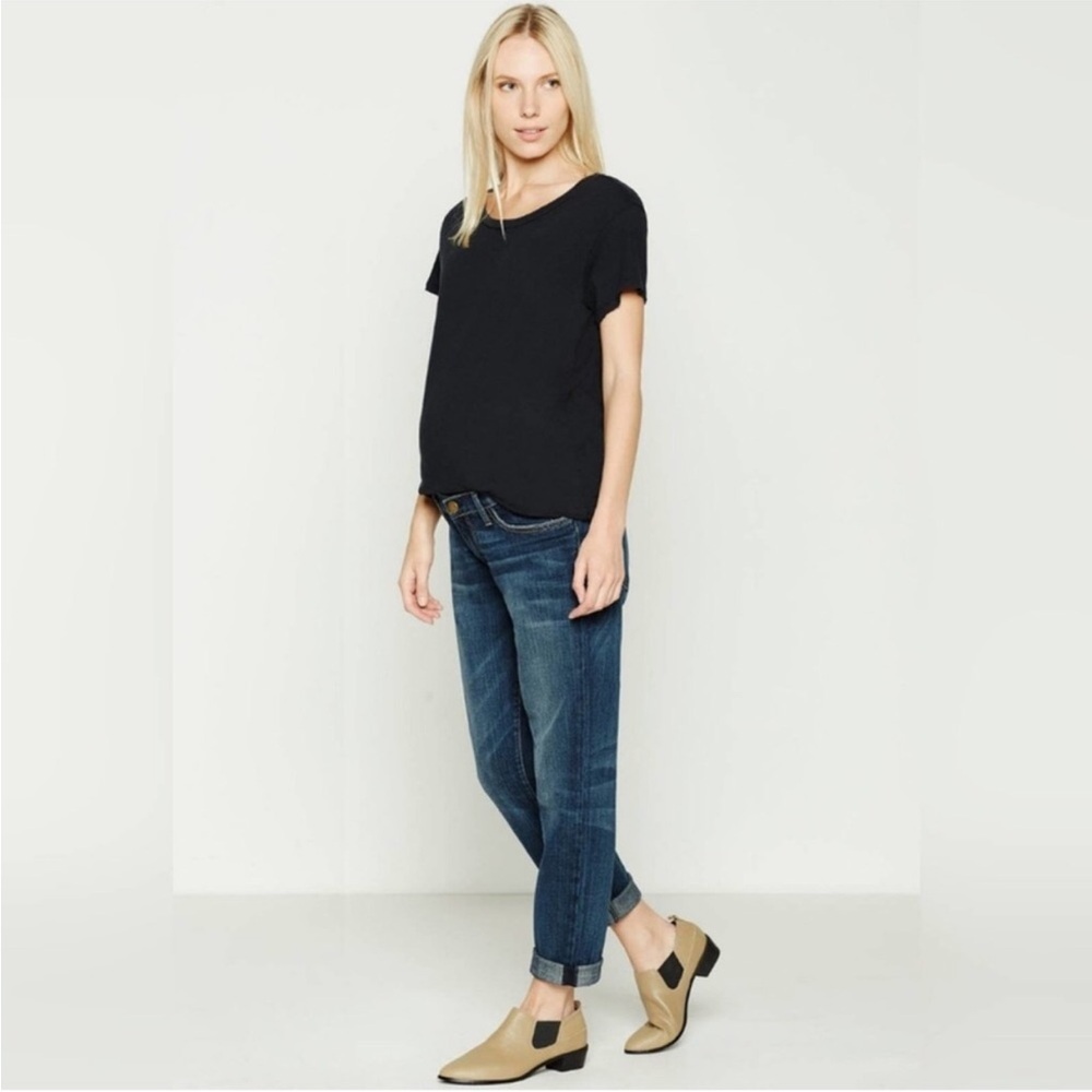 CURRENT ELLIOTT HATCH Dark Wash The Maternity Boyfriend Jeans in Loved Size 27